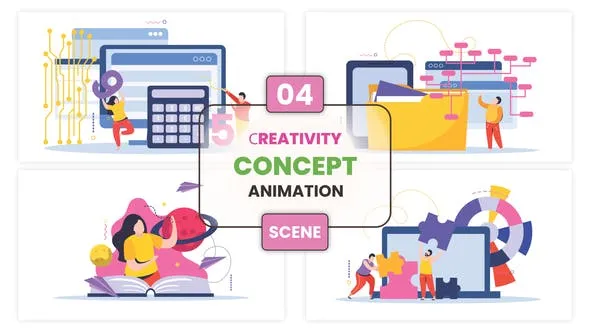 Videohive Сreativity Concept Animation Scene 53532382