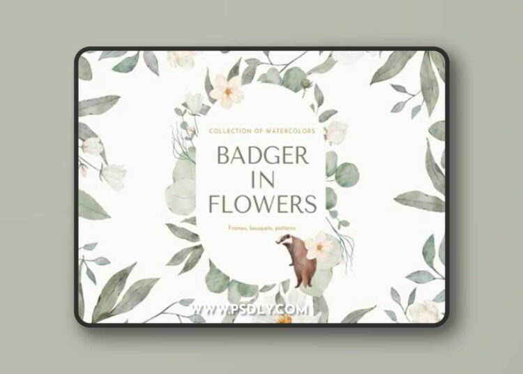 Watercolor Wildflowers with a Badger 1 Watercolor Wildflowers with a Badger