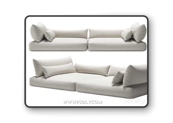Window Seat Cushion Set 3 3D Model