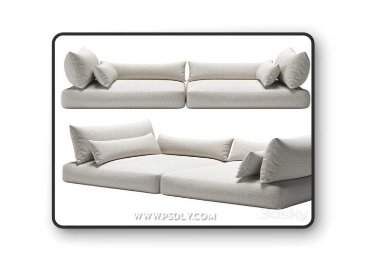 Window Seat Cushion Set 3 3D Model