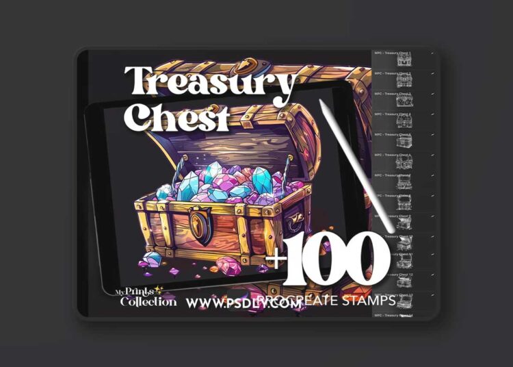 100+ Procreate Treasury Chest Stamps