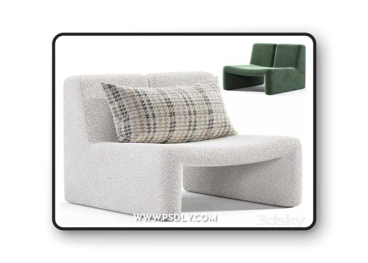 Dario Green Boucle Accent Chair By CB2