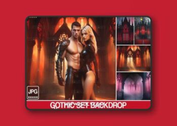 Halloween Overlays, Vampire Backdrops