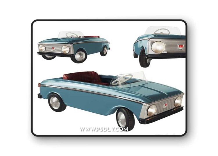 Pedal car Moskvich 3D Model