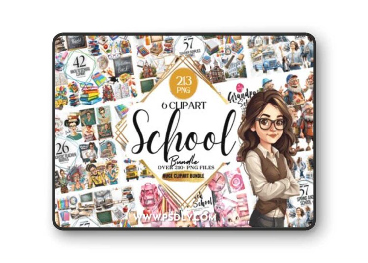 School Day Clipart Mega Bundle 1 School Day Clipart Mega Bundle
