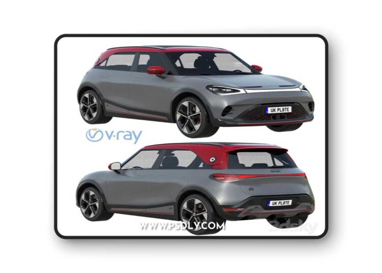 Smart 1 Brabus 3D Model