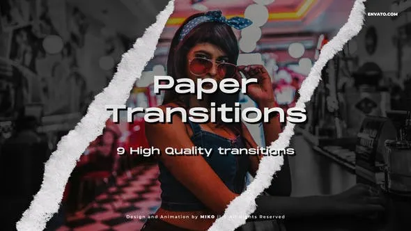 Videohive Paper transitions 53668828