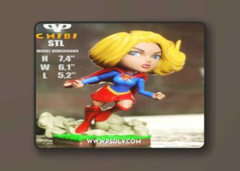 3DXM – Supergirl Chibi – 3D Print Model