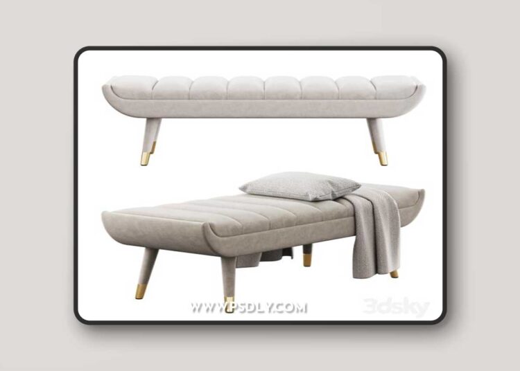 Accent Bench by Modway 3D Model