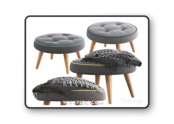 Belham Living Milo Mid-Century Modern Ottoman