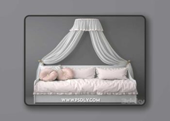 Four Poster Bed 01 3D Model