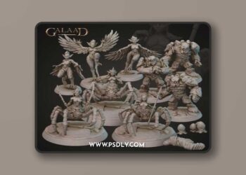 Galaad Miniatures – Driders Harpys and Golems – 3D Print Model STL