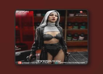 Kuton Figurines – Warrior Nun – 3D Print Model STL