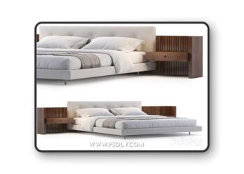 Minotti Brasilia Bed 3D Model