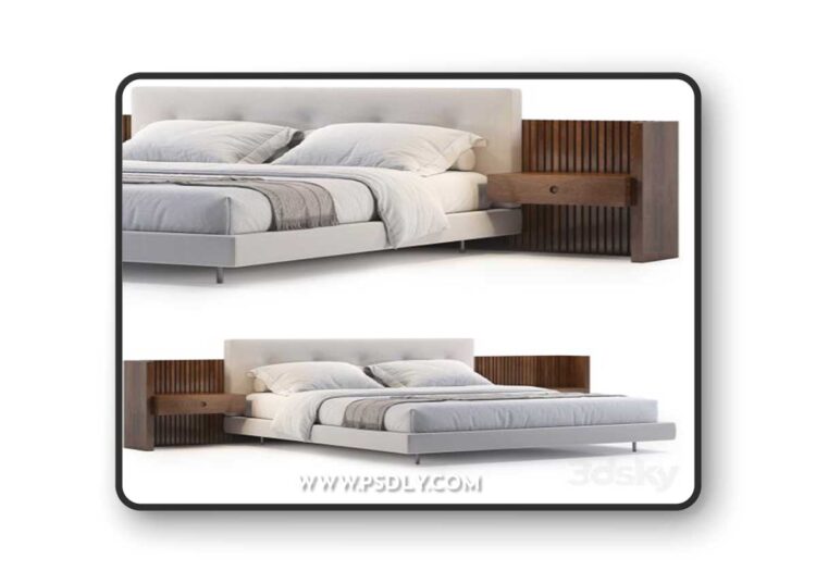 Minotti Brasilia Bed 3D Model