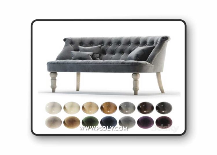 Moka sofa 3d Model