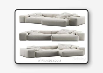 Pixel Corner Sofa by Saba 3D Model