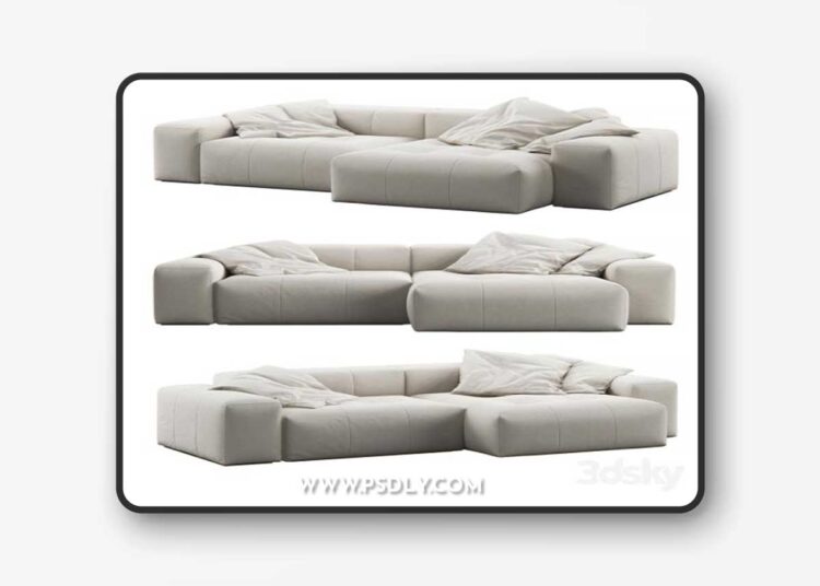 Pixel Corner Sofa by Saba 3D Model