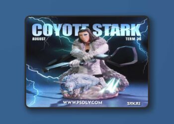 Sekai – Coyote Stark Bust – 3D Print Model STL