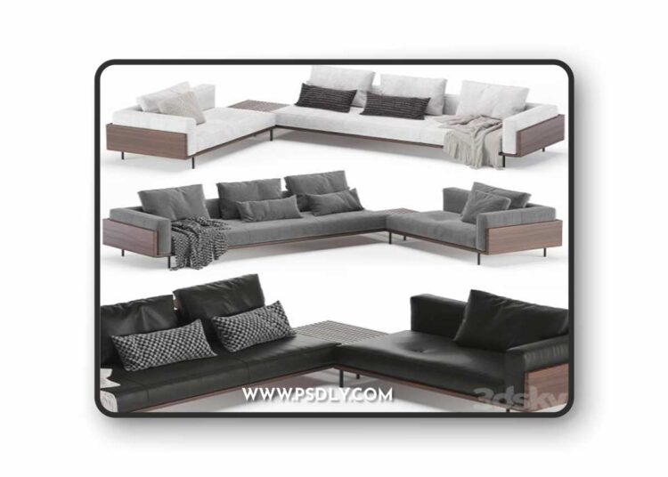 Sofa brasilia minotti 3D Model