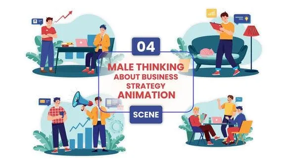 Videohive Business Thinking Animation Scene 54128512
