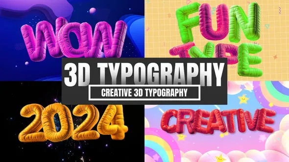 Videohive Creative 3D Typography For After Effects 54346835