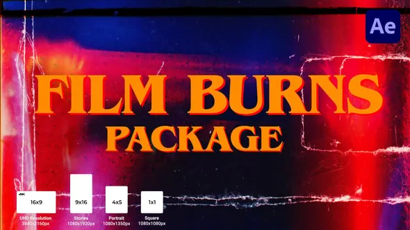 Videohive Film Burns Package 54306112