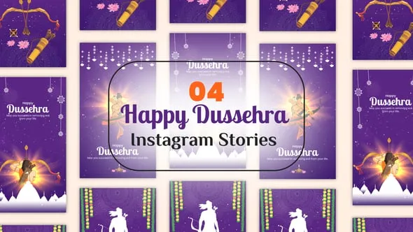 Videohive Happy Dussehra Instagram Stories 54328641