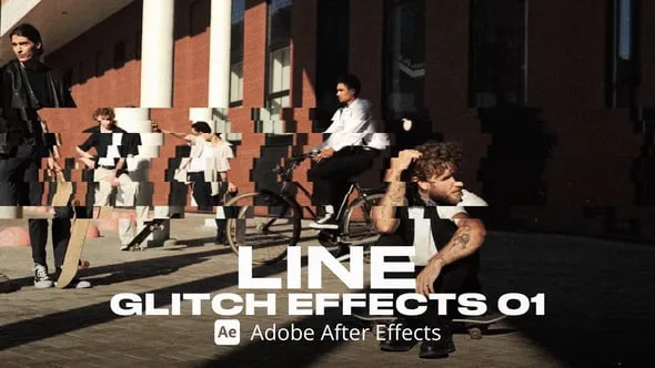 Videohive Line Glitch Effect 01 Ae 54273264