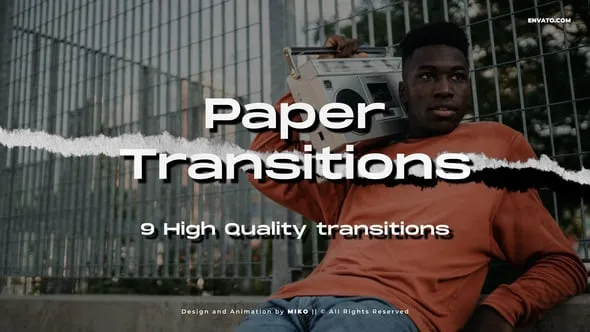 Videohive Paper Transitions 54300039