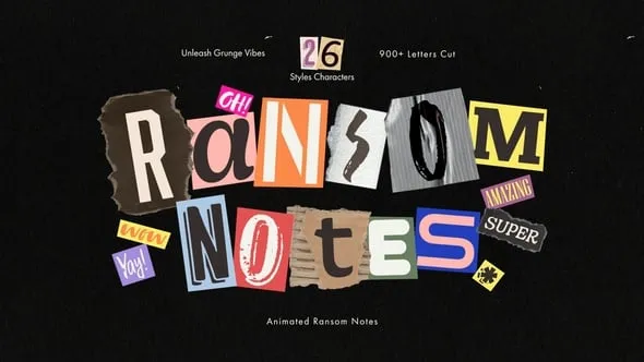 Videohive Ransom Note Animated Letters Set 54476988 1 Videohive Ransom Note Animated Letters Set 54476988