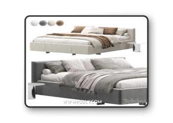 Yves Bed By Minotti 3D Model