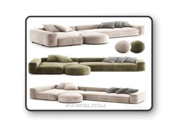 Yves Sofa By Minotti 3D Model