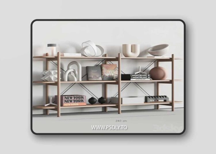 086 BROSA Dominic Wide Bookshelf 00