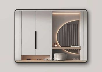 245 hallway zone 07 half round mirror 01 3D Model