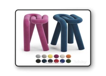 Bold stool by mustache 3D Model
