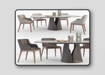 Cattelan Italia Giano table Magda chair set