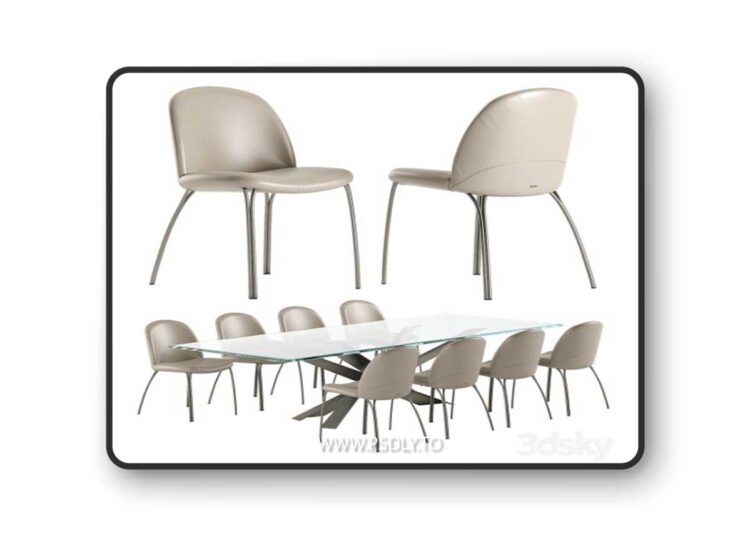 Cattelan Italia Lancer table Holly chair set