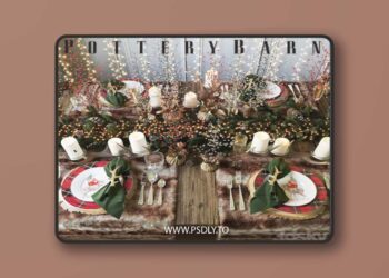 Christmas table setting Pottery Barn 3D Model
