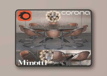 Cortina Chair and Van Dyck 3D Model