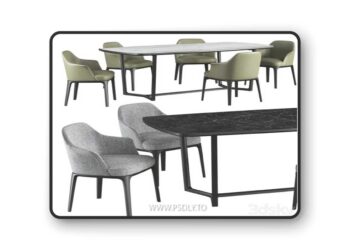 Dining table Poliform Concorde and chair Poliform Sophie