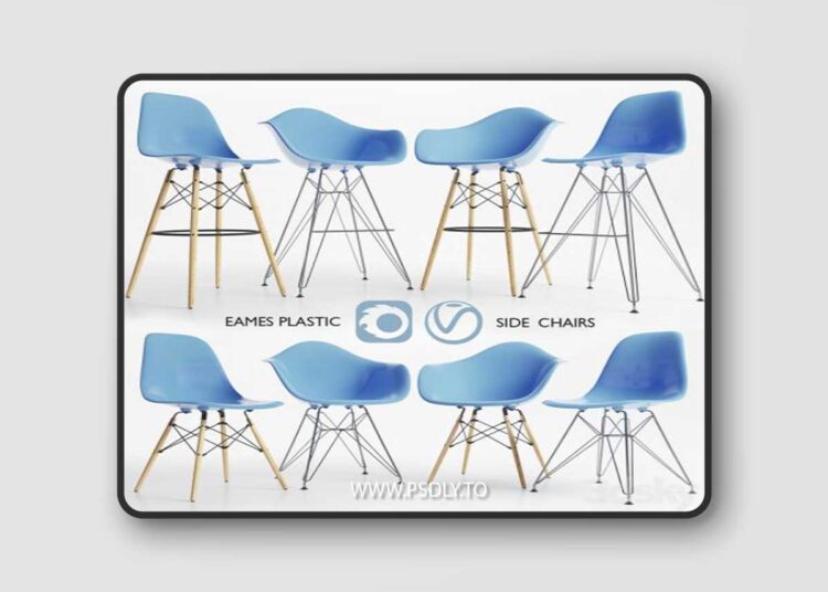 Eames Plastic Side Chairs 3D Model
