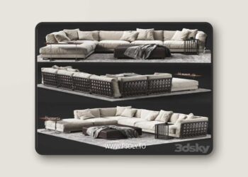 FLEXFORM CESTONE Corner Sofa 3D Model