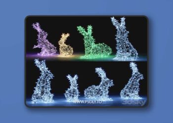 Hares from garlands 3D Model