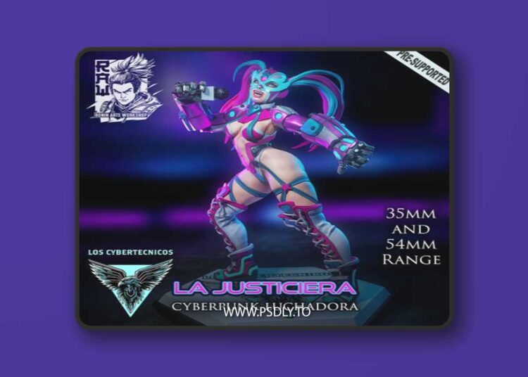La Justiciera – Cyberpunk Luchadora – 3D Print Model