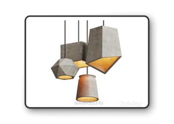 Modern Cement Lights 3D Model