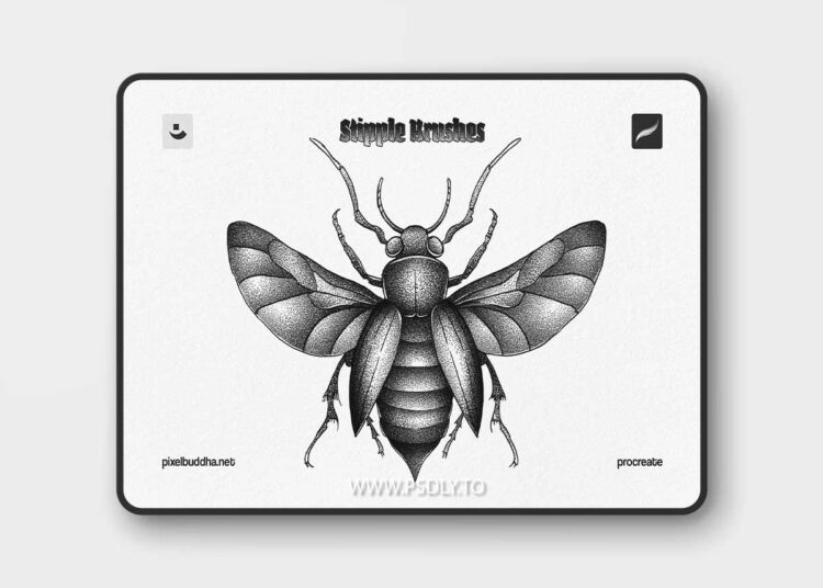 Procreate Stipple Brushes HQ74SUM