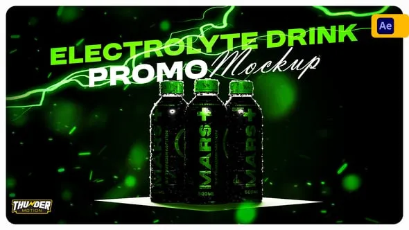 Videohive Electrolyte Drink Bottle Promo Mockup 54873981