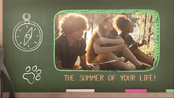 Videohive Kids And Teens Adventure And Hike Summer Camp Chalkboard Opener 55044160 1 Videohive Kids And Teens Adventure And Hike Summer Camp Chalkboard Opener 55044160