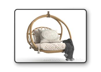 Woven hanging chair 3D Model